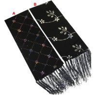 Black Hijab with Diamond Trim | Order Now at Dar-us-Salam