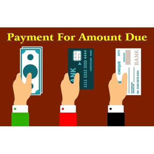 Payment for Amount Due Payment for Amount Due