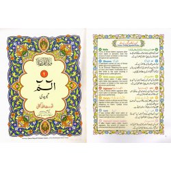 30 Separate Parts with Color Coded Tajweed Rules (9-Line Sipara Set 247)
