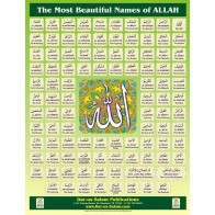Names of Allah Poster (English, Small) | Wall Art | Dar-us-Salam