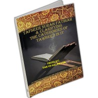 Tafseer Surah Fatihah & Clarifying the Categories of Tawheed in it| Dar-us-Salam