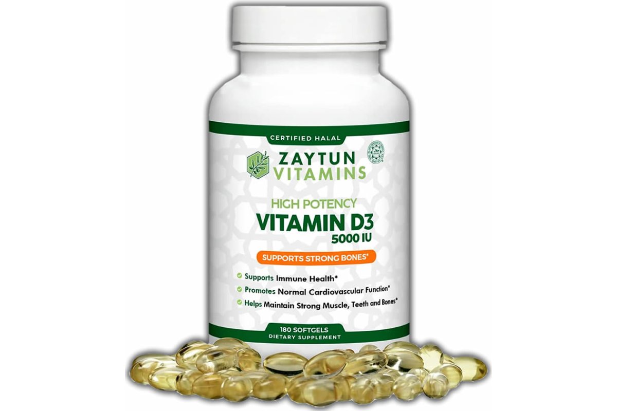 Halal Vitamin D3 5000 IU (180 Softgels) | Buy the Sunshine Vitamin