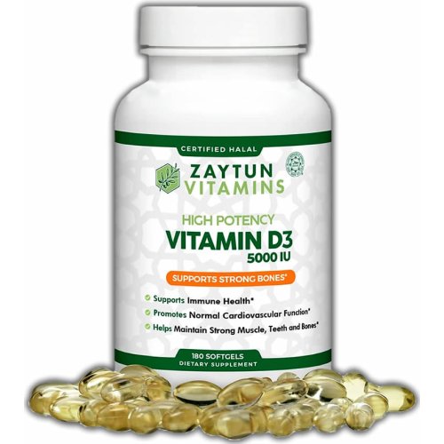 Halal Vitamin D3 5000 IU (180 Softgels) | Buy the Sunshine Vitamin Halal Vitamin D3 5000 IU (180 Softgels) | Buy the Sunshine Vitamin
