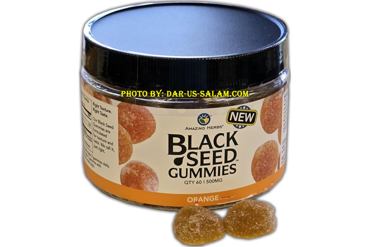 Black Seed Oil Orange Gummies (60 count) | Immune Support | Dar-us-Salam