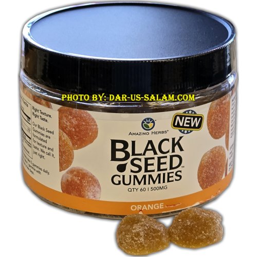 Black Seed Oil Orange Gummies (60 count) | Immune Support | Dar-us-Salam