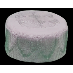 White Prayer Cap (Large Kufi) | Fine Knit | Dar-us-Salam