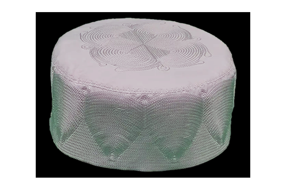 White Prayer Cap (Large Kufi) | Fine Knit | Dar-us-Salam